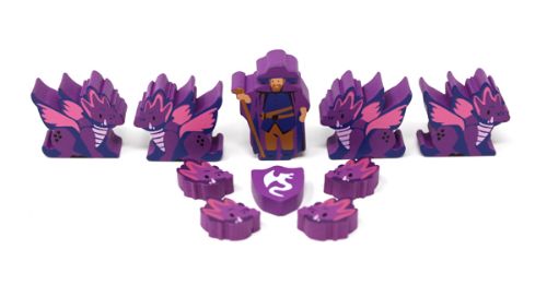 Purple  Wyrmspan Dragons, Dragon Heads, Explorer & Shield Upgrade